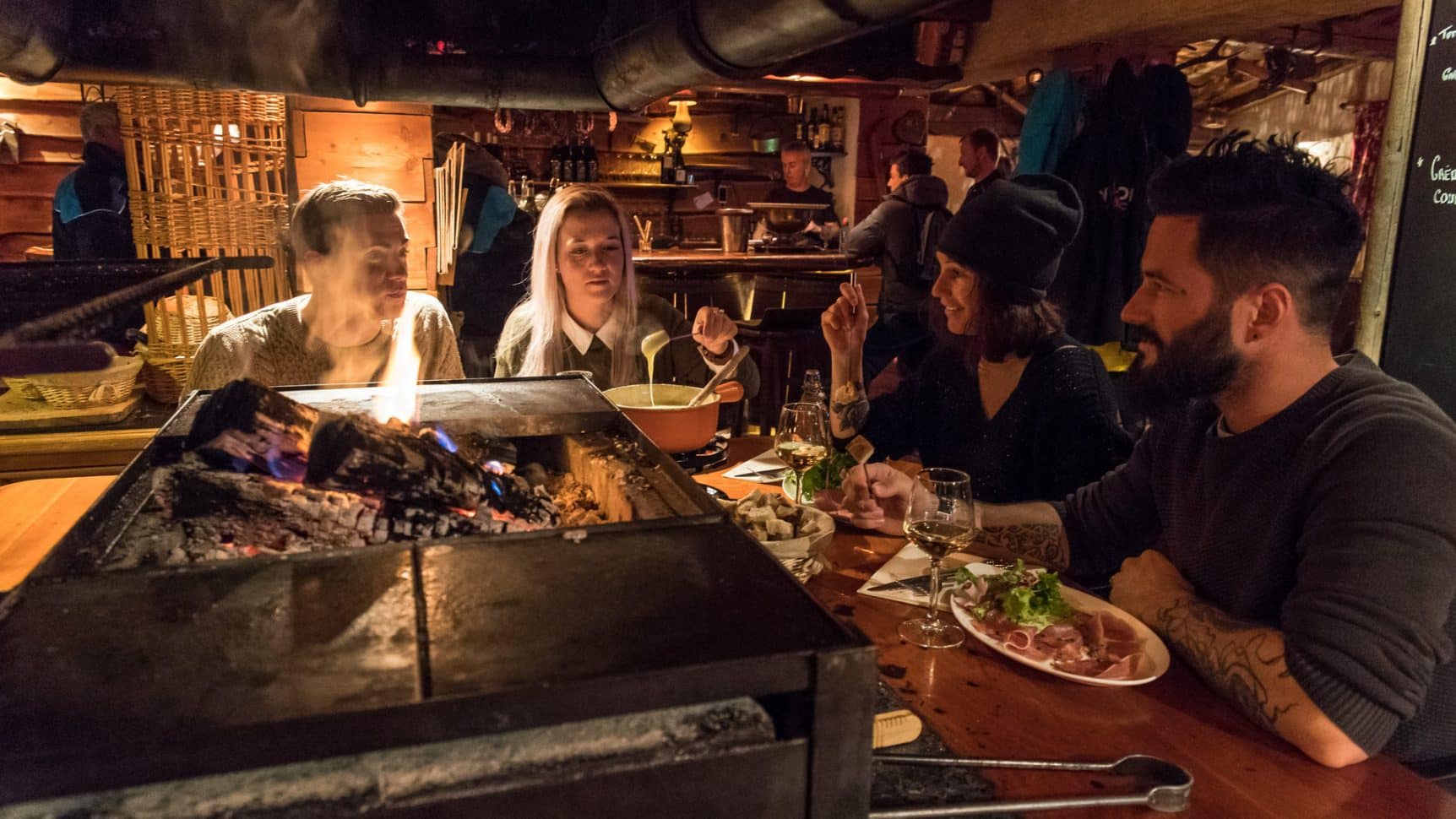 Moment de convivialité dans un des nombreux restaurant de Valloire