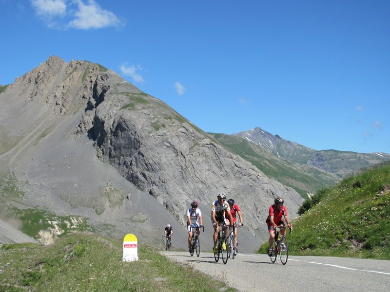 Cycling up the Col du Galibier from Valloire