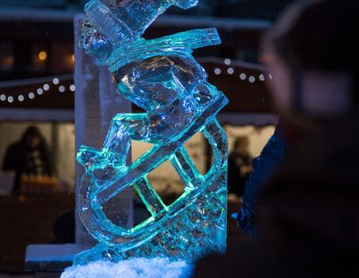 Démonstration de Sculptures sur Glace par Hugues Grammont