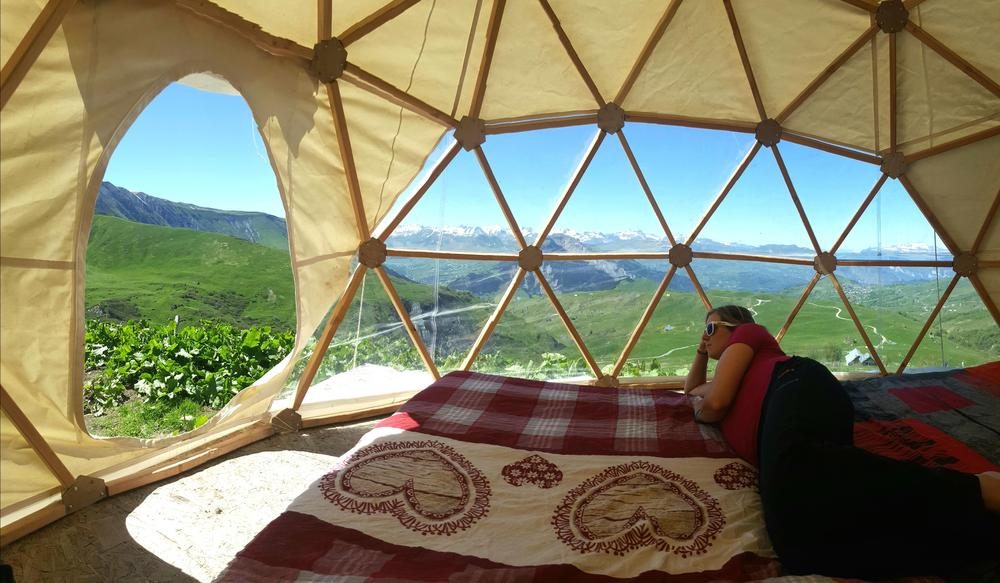 Overnight in a dome at Chalet d'la Croë